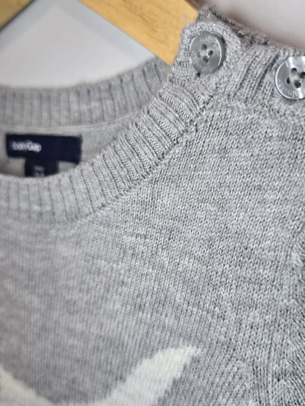 Baby Gap Gray Whale Knit One-Piece